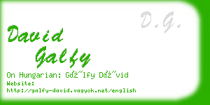 david galfy business card